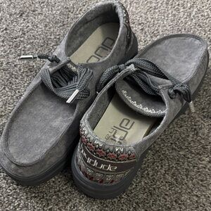 Gray Hey Dude ladies shoes size 8, NWOT